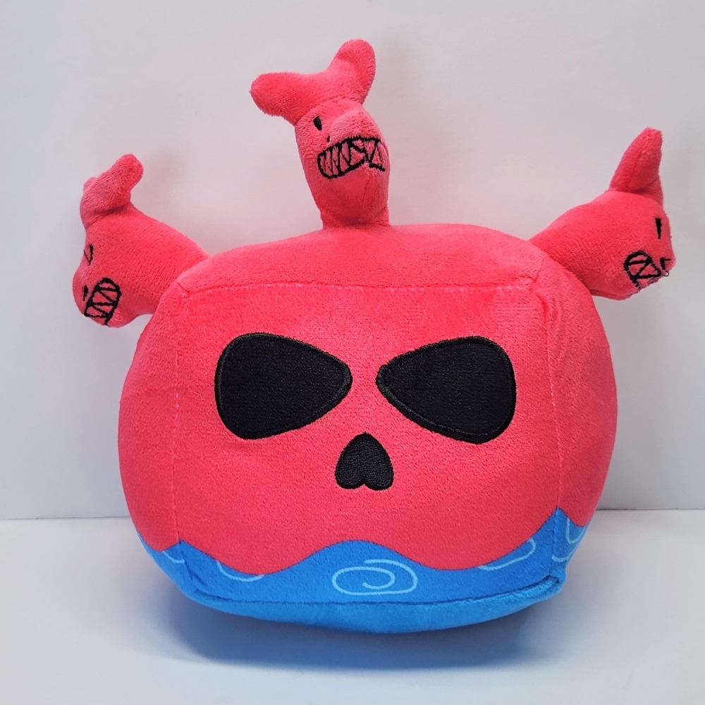 Blox Fruits Venom Fruit Plush 8 in Pink Blue 3 Headed